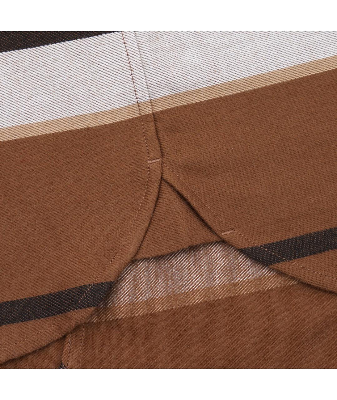 BURBERRY Коричневая хлопковая кэжуал рубашка, фото 6