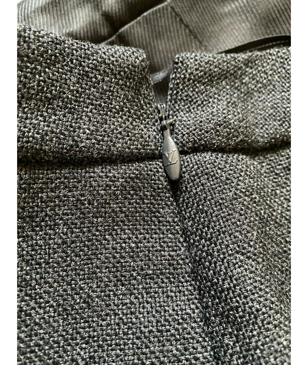 LOUIS VUITTON PRE-OWNED Серая шерстяная юбка мини, фото 5