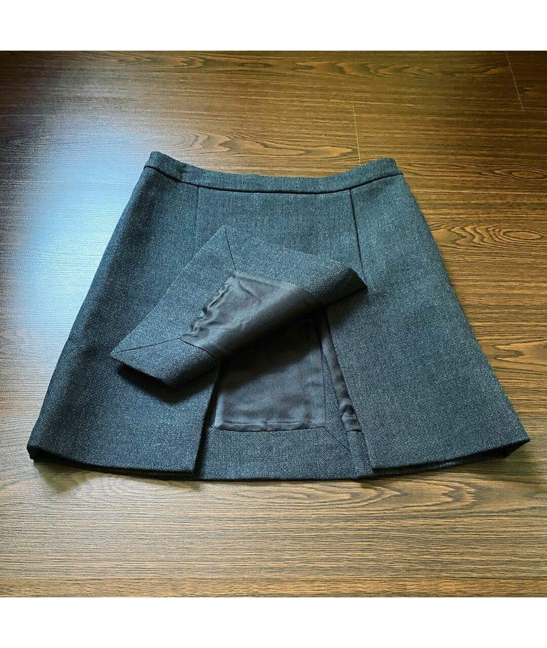 LOUIS VUITTON PRE-OWNED Серая шерстяная юбка мини, фото 7