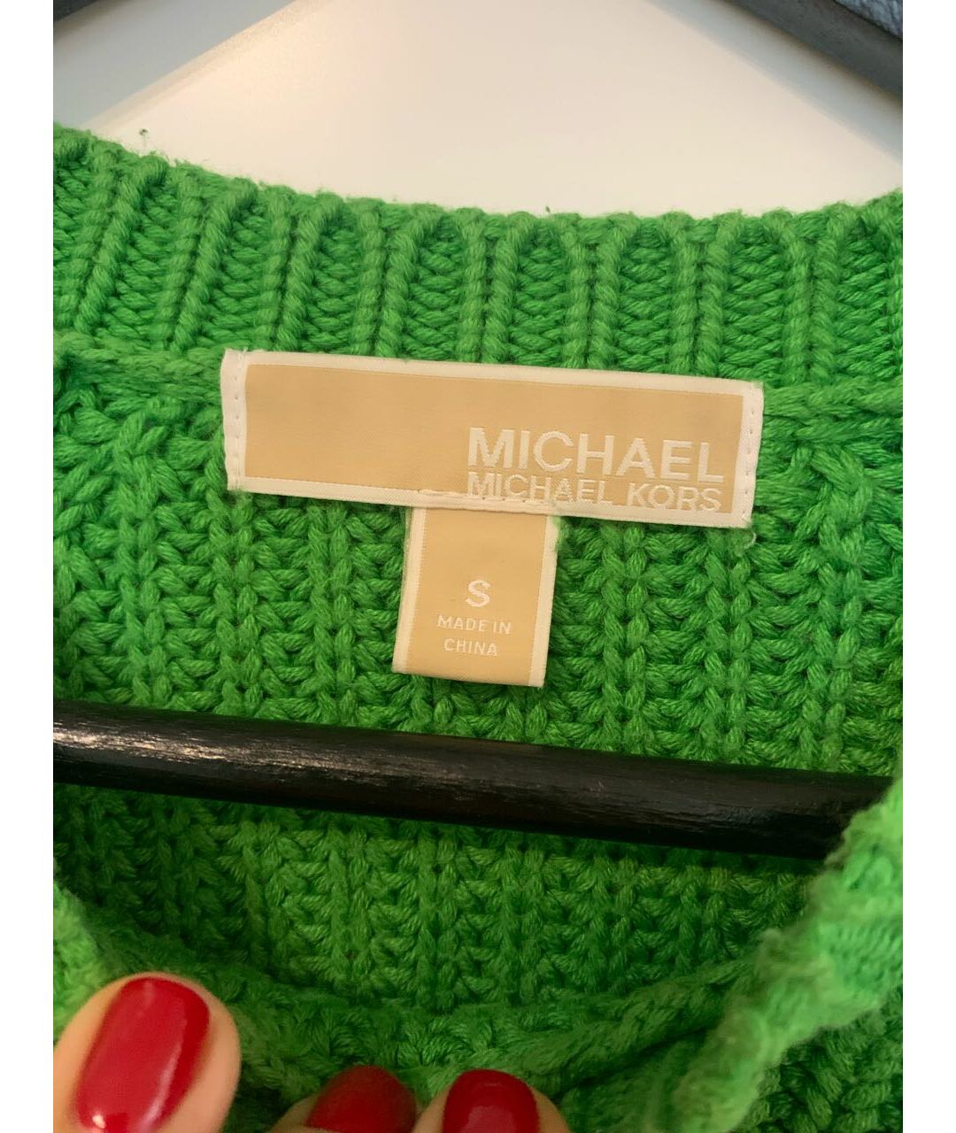 MICHAEL KORS Зеленый хлопковый джемпер / свитер, фото 3
