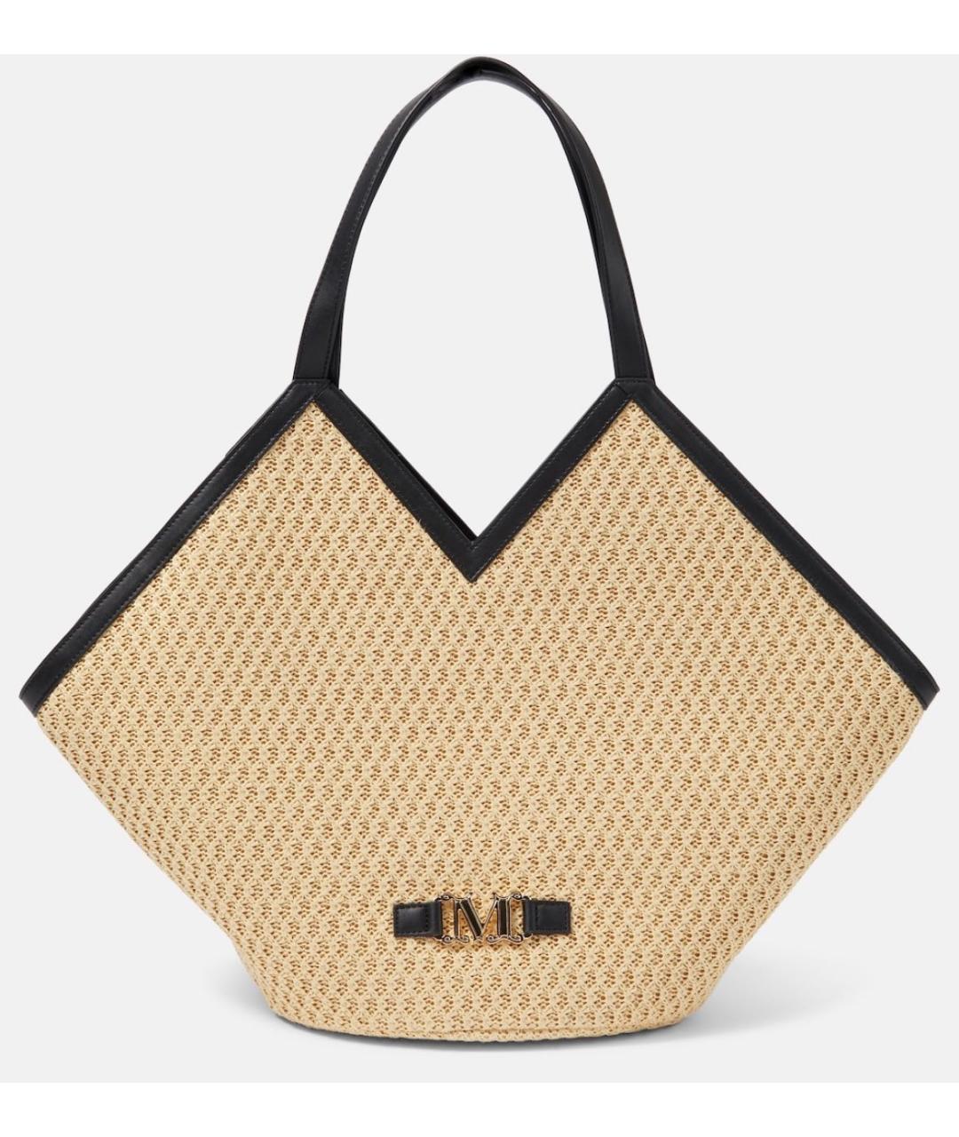 MAX MARA Бежевая пляжная сумка, фото 6
