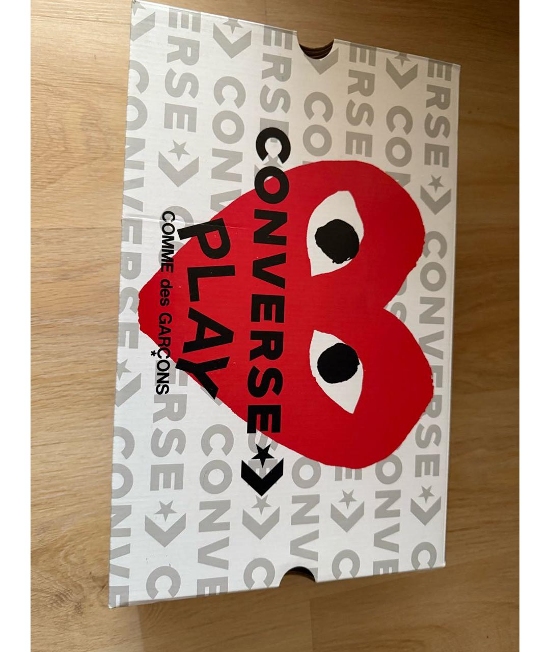 COMME DES GARÇONS PLAY Черные текстильные низкие кроссовки / кеды, фото 8