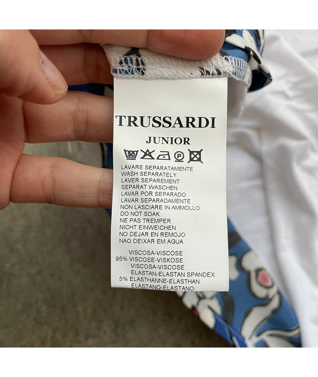 TRUSSARDI Мульти вискозный детская футболка / топ, фото 4