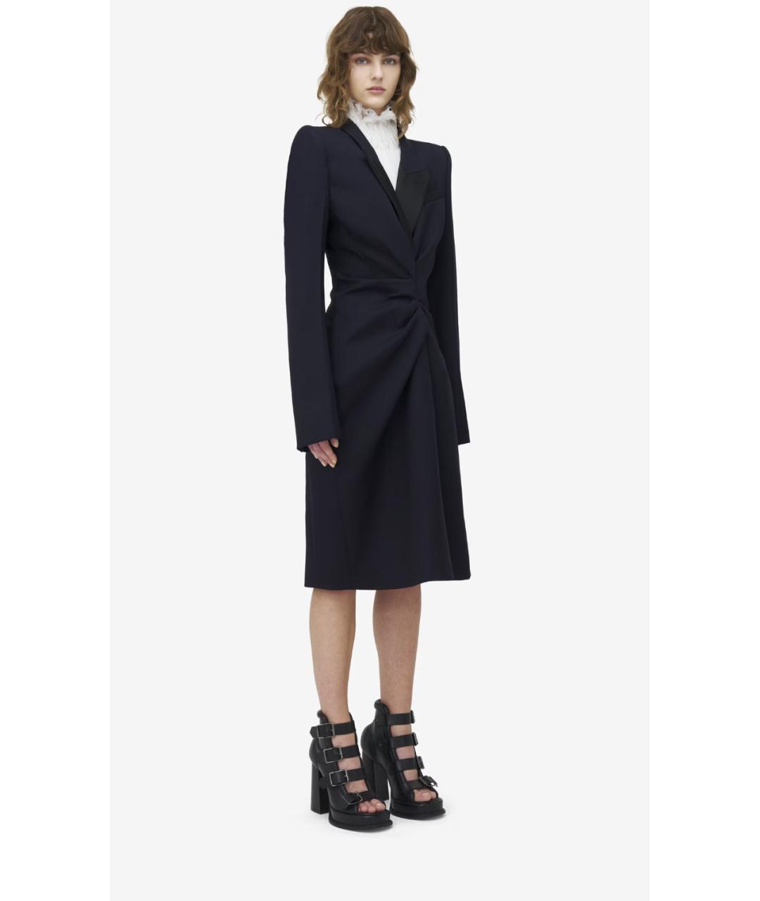 ALEXANDER MCQUEEN Черные кожаные босоножки, фото 3