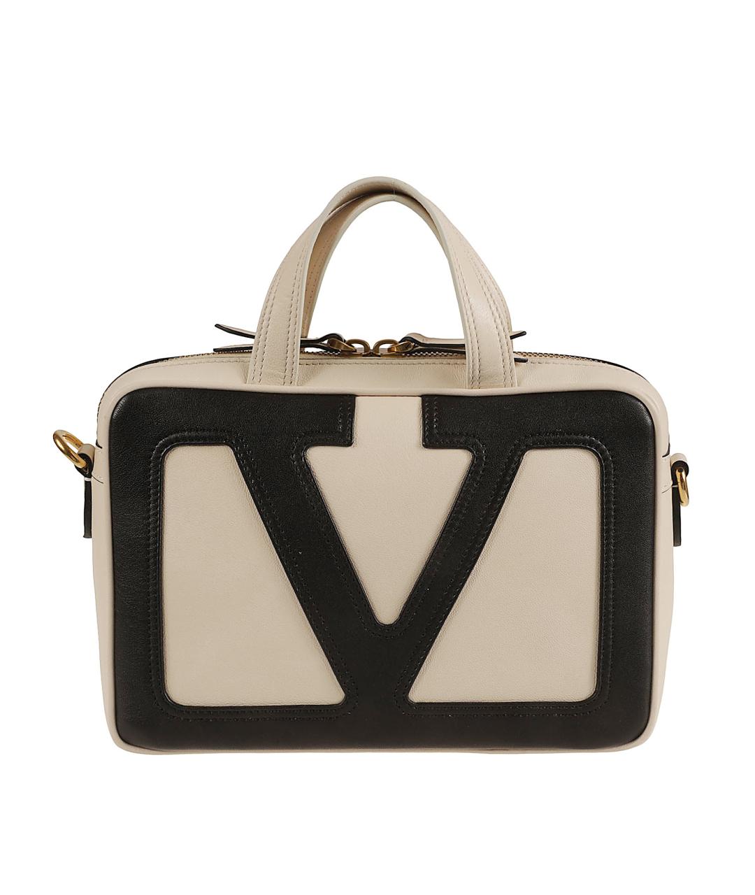 VALENTINO Бежевая кожаная сумка тоут, фото 1