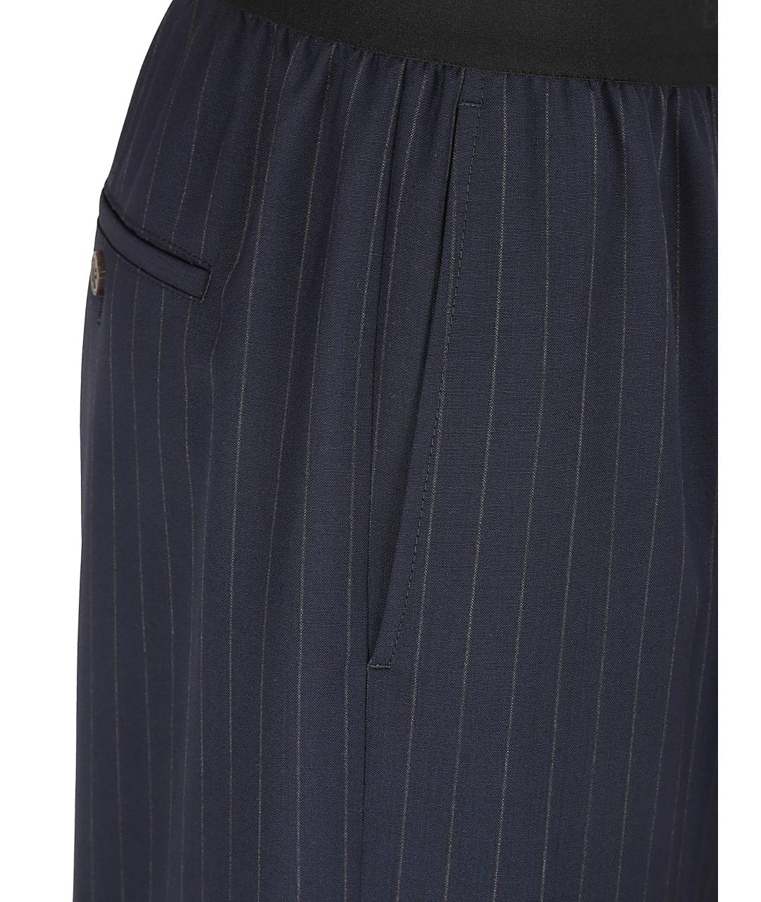 BALENCIAGA Синие шерстяные прямые брюки, фото 2