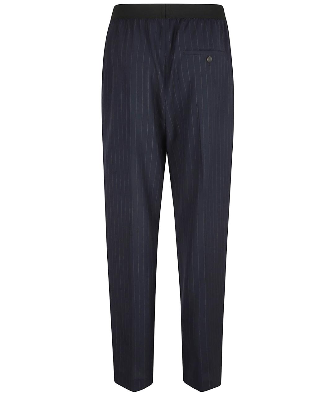 BALENCIAGA Синие шерстяные прямые брюки, фото 3