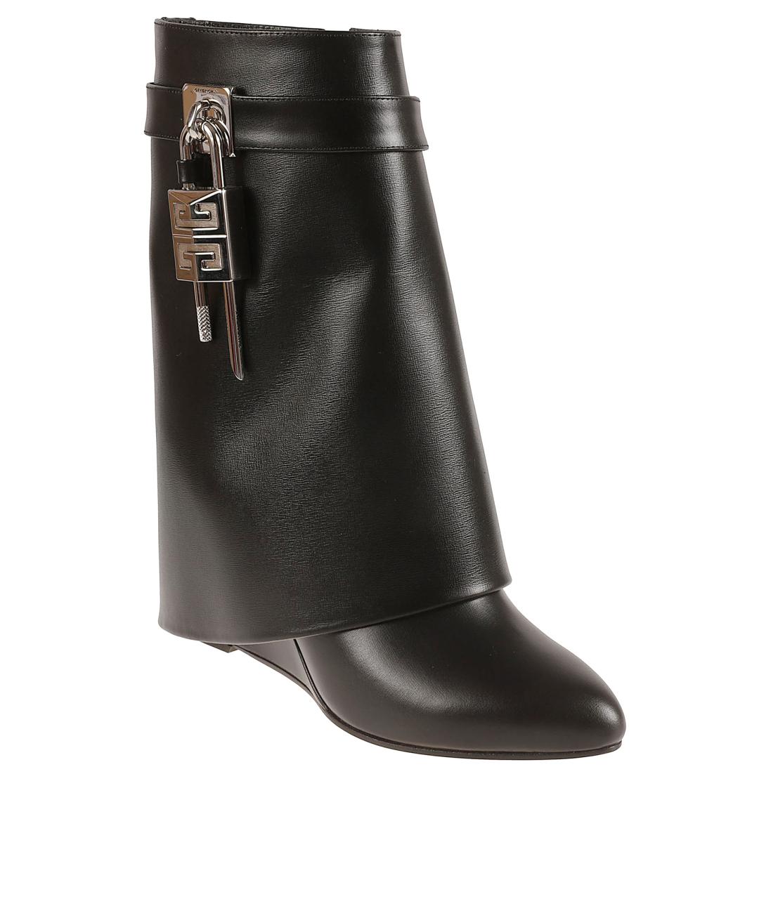 GIVENCHY Черные кожаные сапоги, фото 2