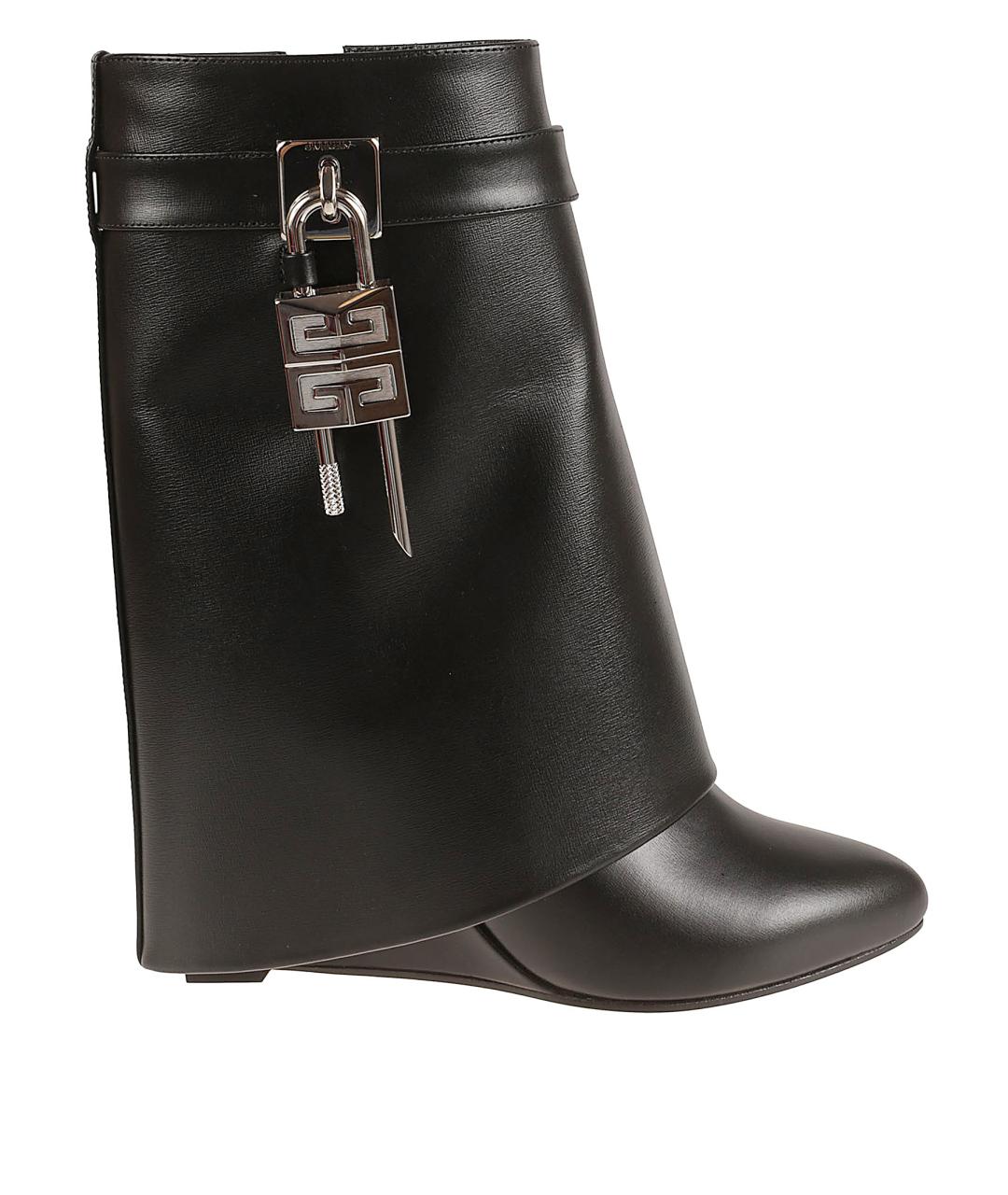 GIVENCHY Черные кожаные сапоги, фото 1
