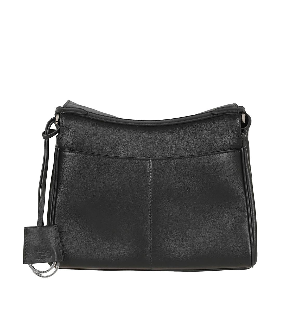 BALENCIAGA Черная кожаная сумка на плечо, фото 2