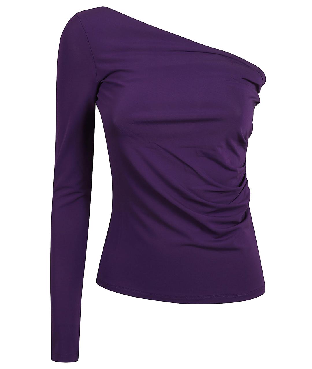 MAX MARA Фиолетовая вискозная блузы, фото 1