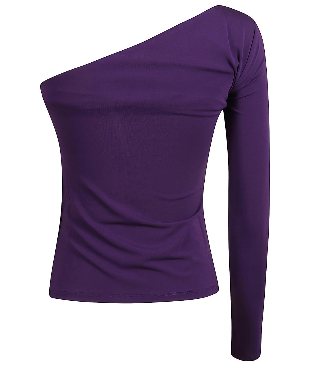 MAX MARA Фиолетовая вискозная блузы, фото 3