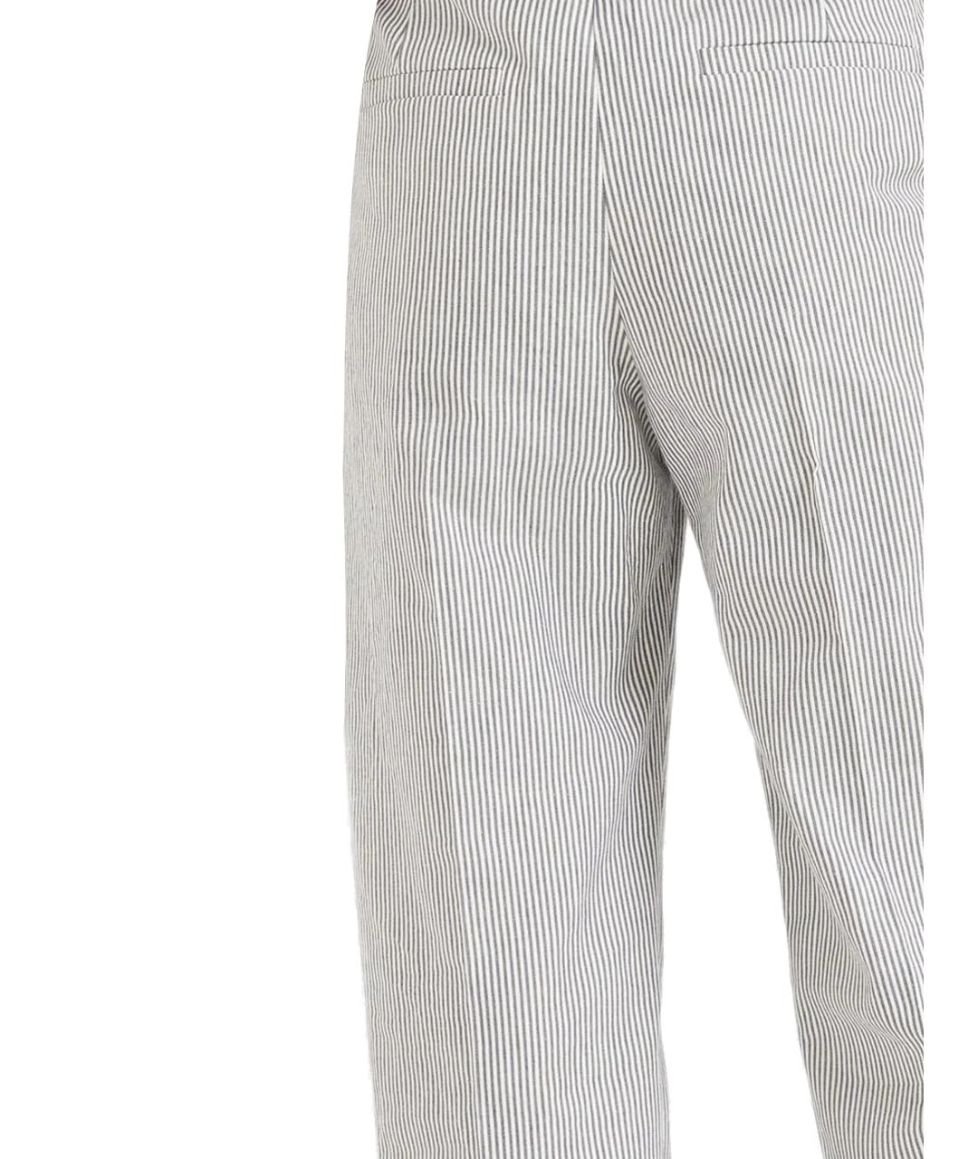 BRUNELLO CUCINELLI Мульти хлопковые прямые брюки, фото 3