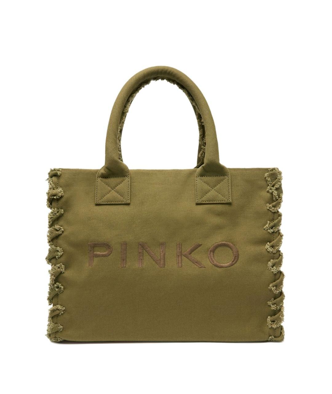 PINKO Зеленая сумка тоут, фото 1