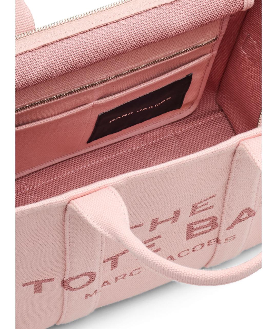 MARC JACOBS Розовая хлопковая сумка тоут, фото 4