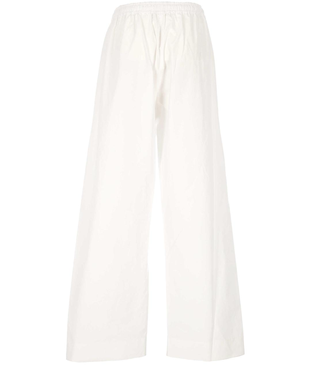 Carven Белые хлопковые прямые брюки, фото 3