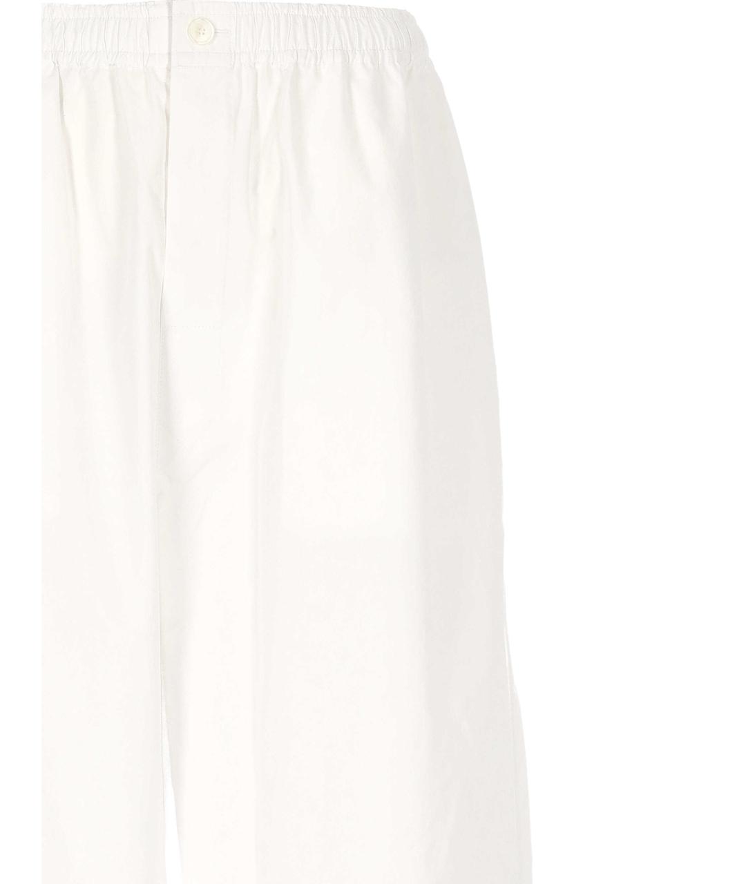 Carven Белые хлопковые прямые брюки, фото 2