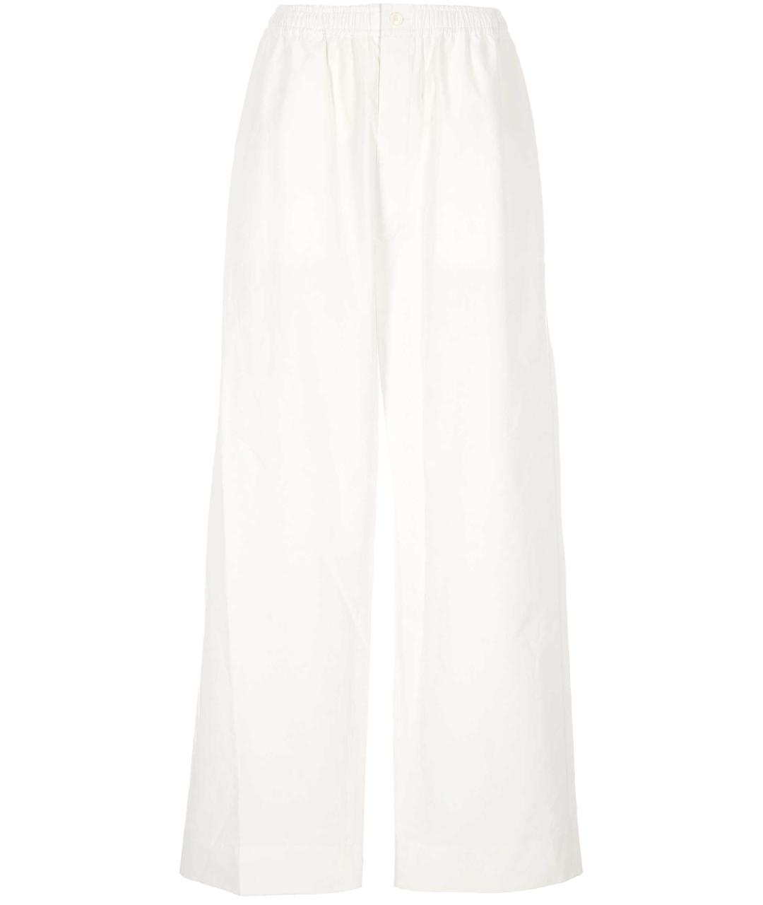 Carven Белые хлопковые прямые брюки, фото 1