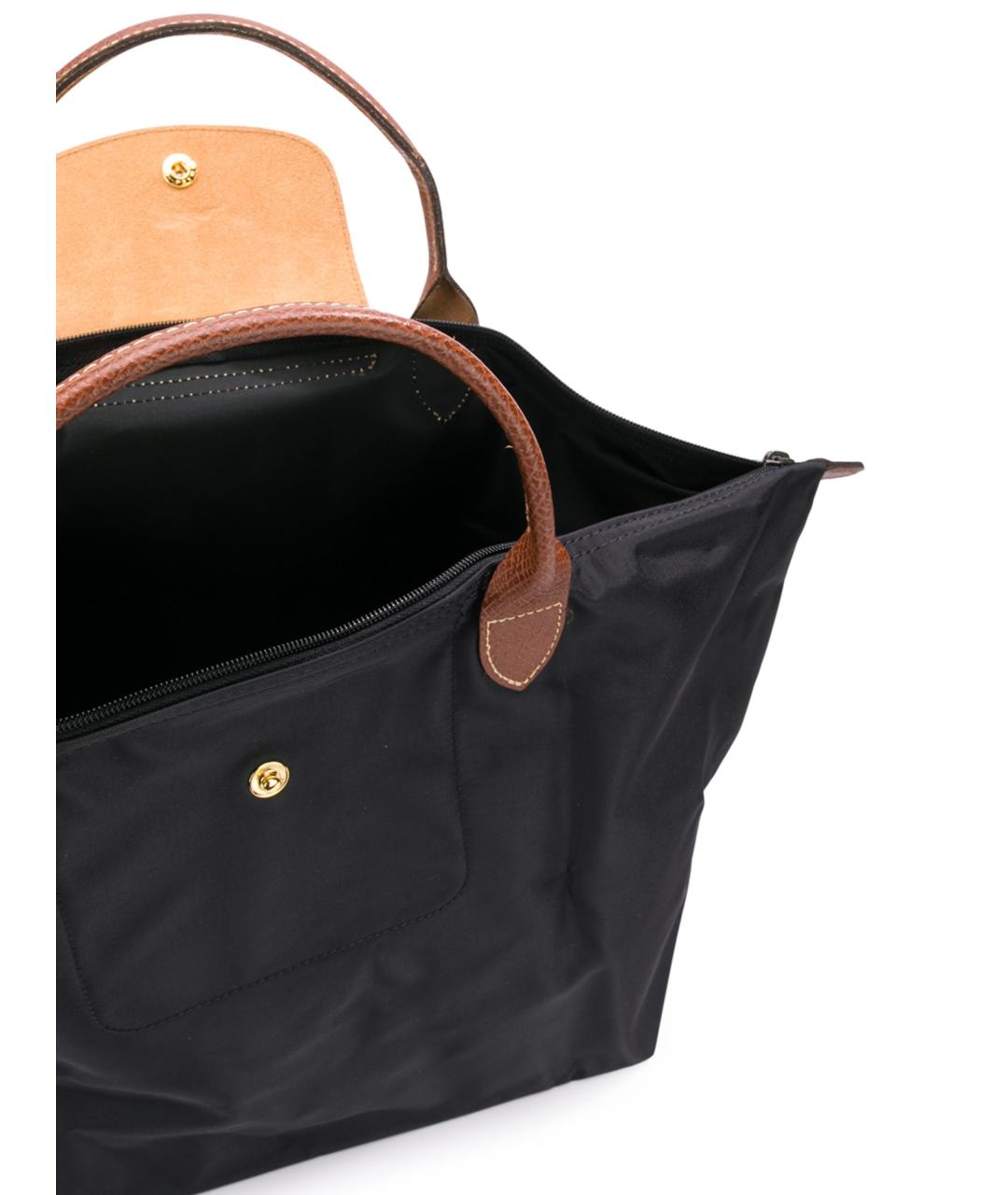 LONGCHAMP Черная синтетическая сумка тоут, фото 3