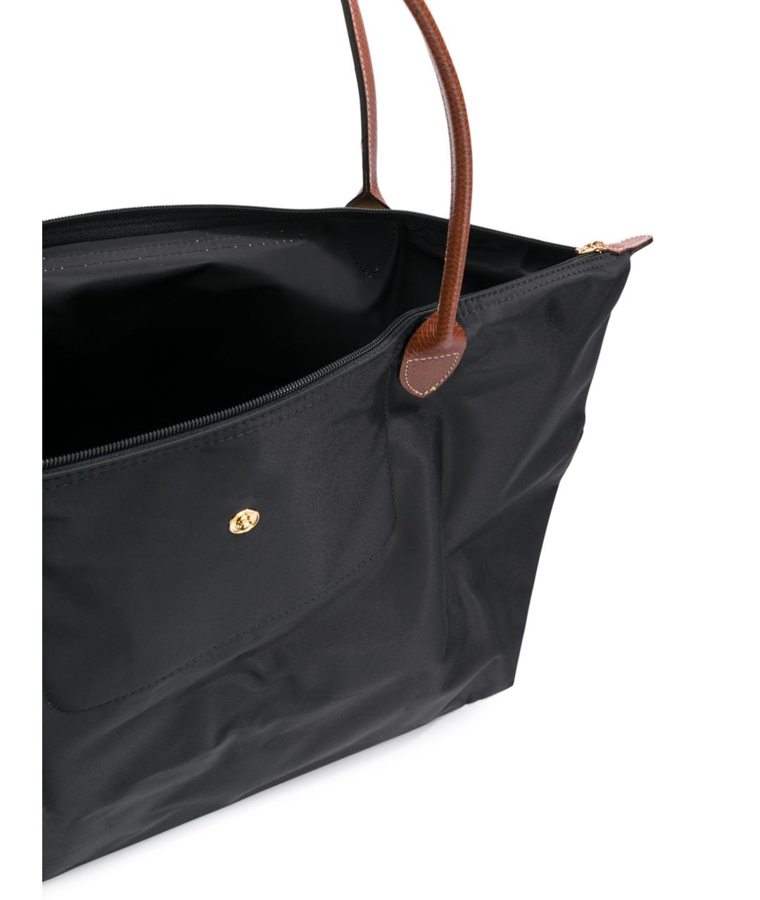 LONGCHAMP Черная синтетическая сумка тоут, фото 5