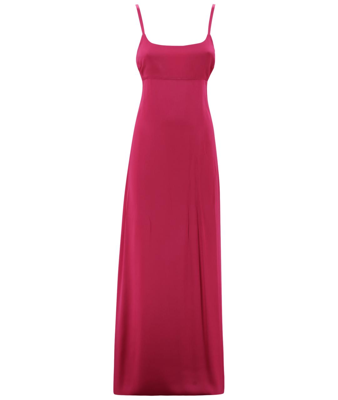 MAX MARA Фуксия ацетатное коктейльное платье, фото 1