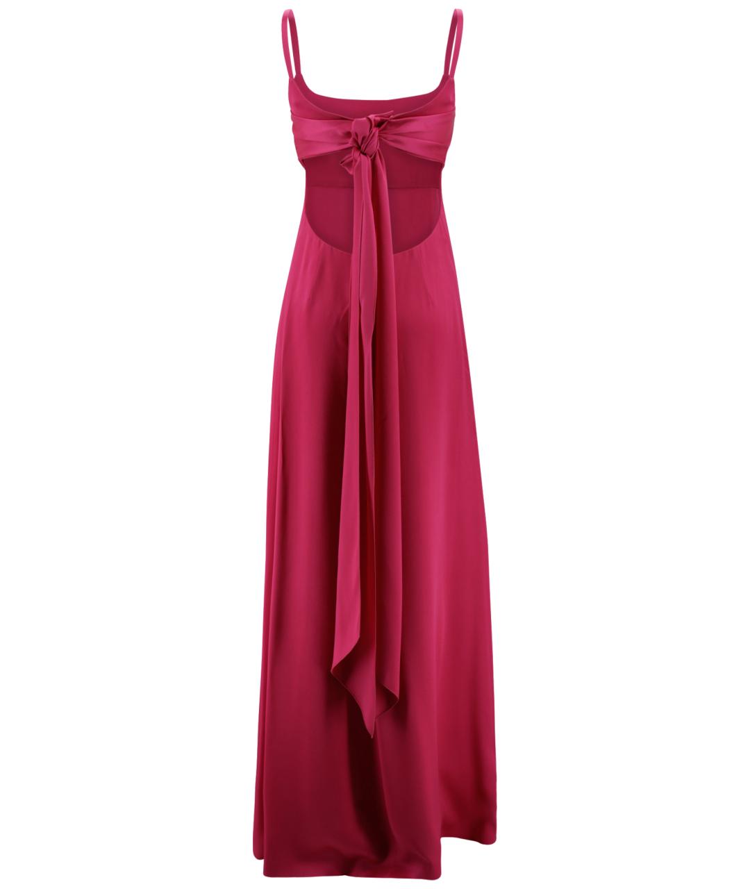 MAX MARA Фуксия ацетатное коктейльное платье, фото 3