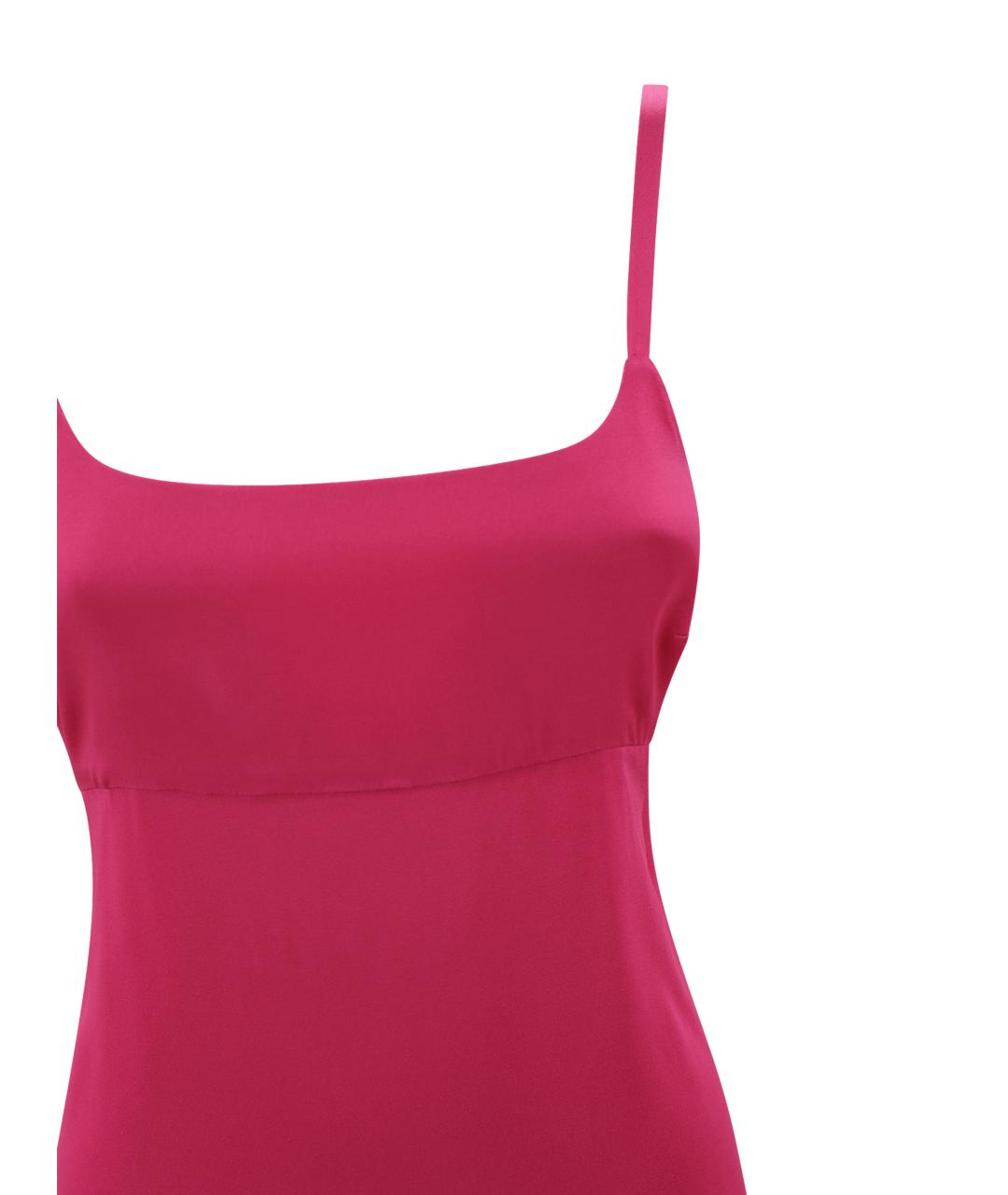MAX MARA Фуксия ацетатное коктейльное платье, фото 2