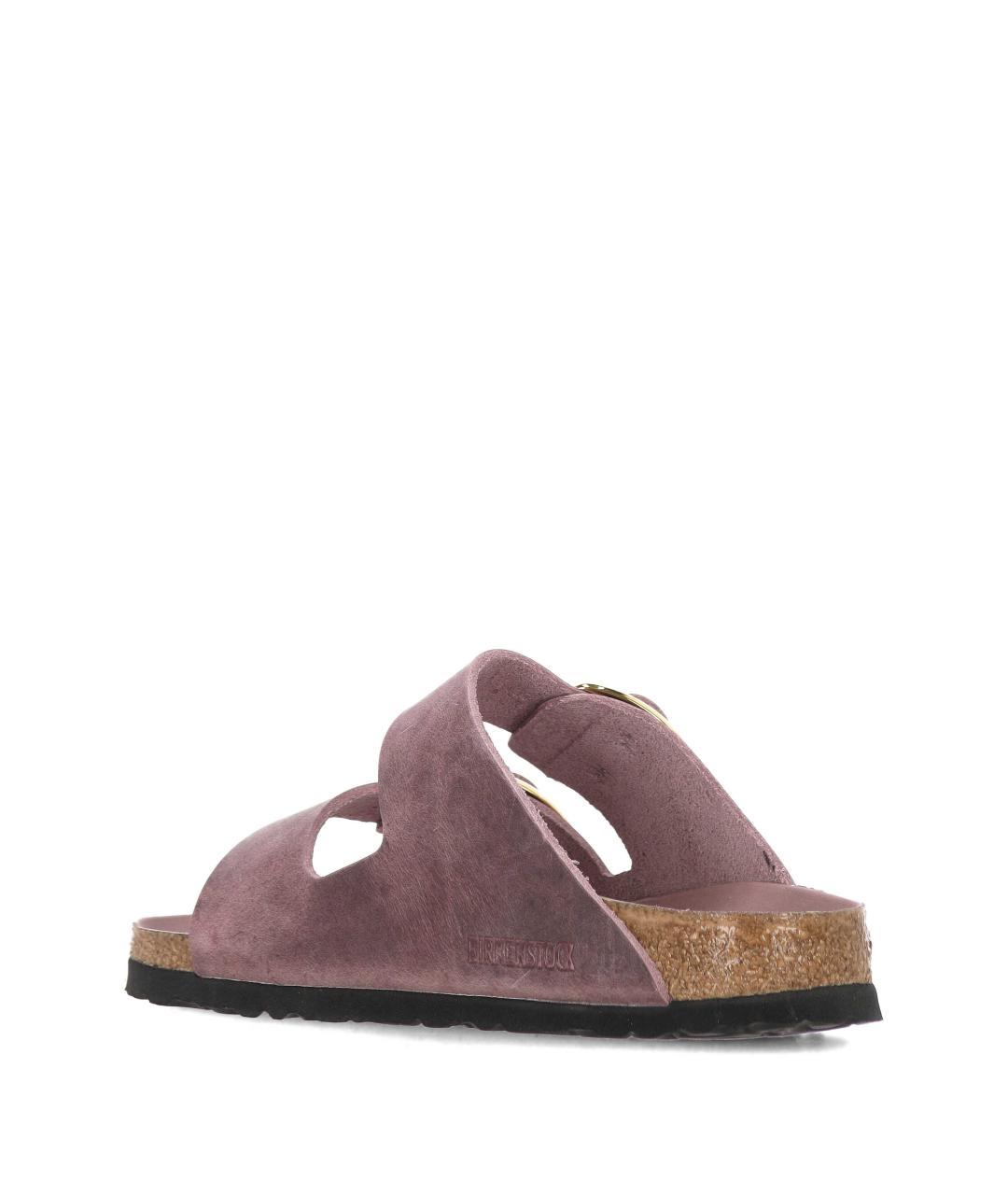 BIRKENSTOCK Фиолетовые кожаные шлепанцы, фото 3