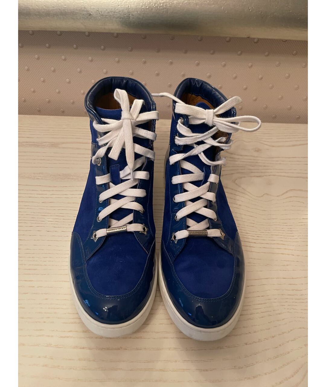 JIMMY CHOO Синие замшевые кроссовки, фото 2