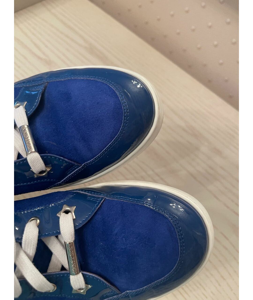 JIMMY CHOO Синие замшевые кроссовки, фото 6