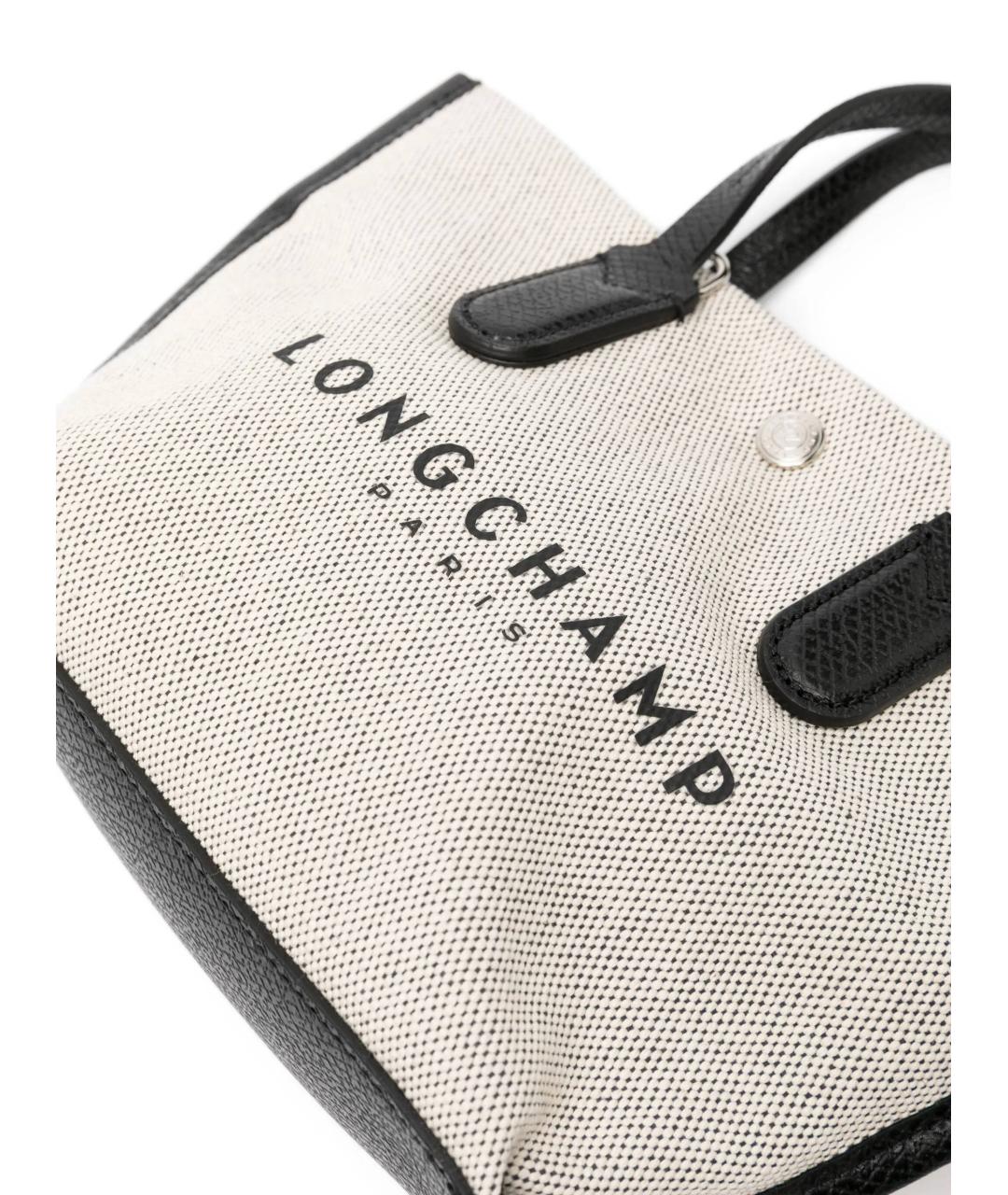 LONGCHAMP Серая жаккардовая сумка тоут, фото 3