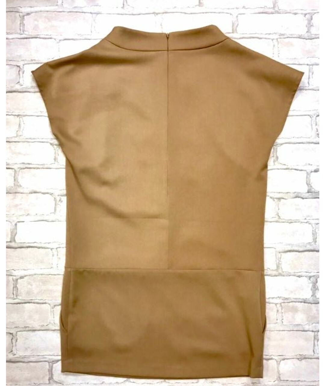 ELISABETTA FRANCHI Бежевое полиэстеровое повседневное платье, фото 2