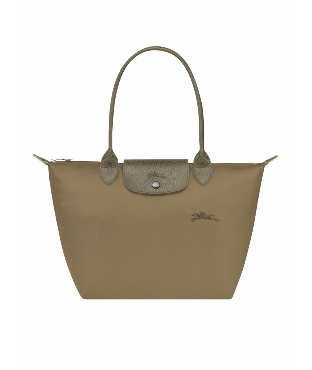 LONGCHAMP Хаки синтетическая сумка тоут, фото 1