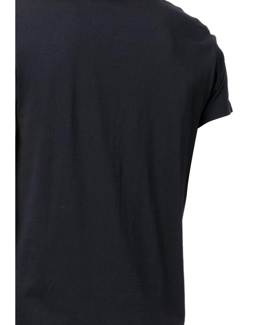 JIL SANDER Черная хлопковая футболка, фото 3
