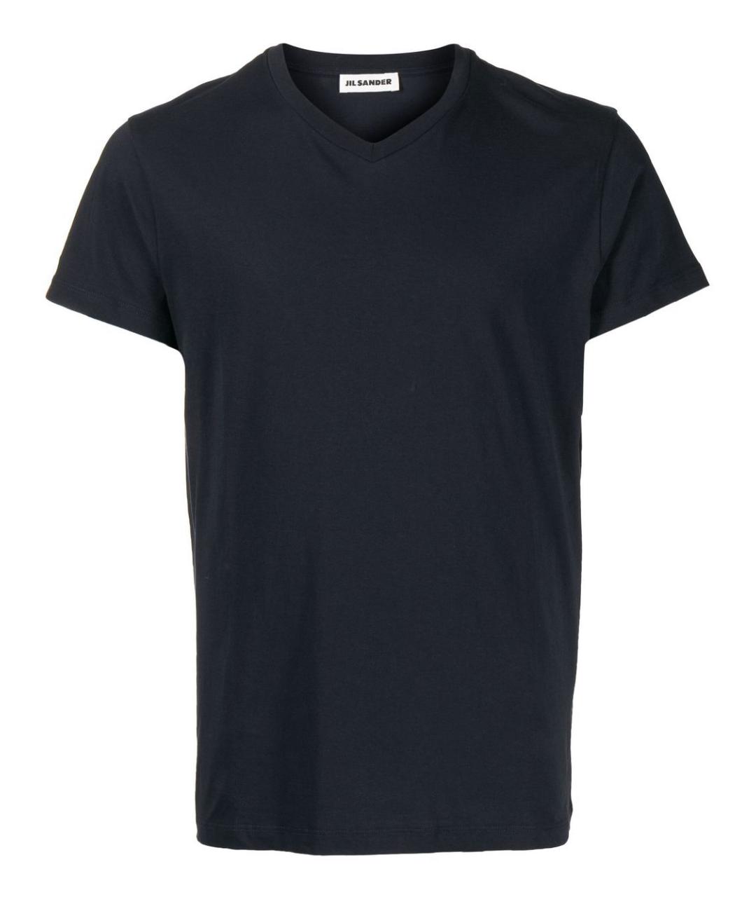 JIL SANDER Черная хлопковая футболка, фото 1