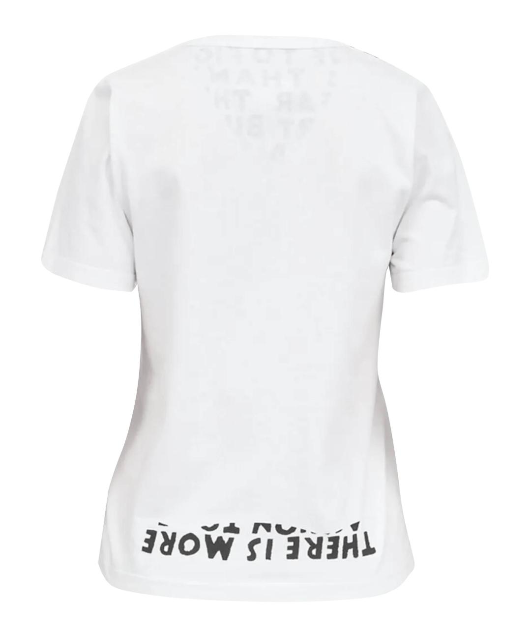 MM6 MAISON MARGIELA Белая хлопковая футболка, фото 3
