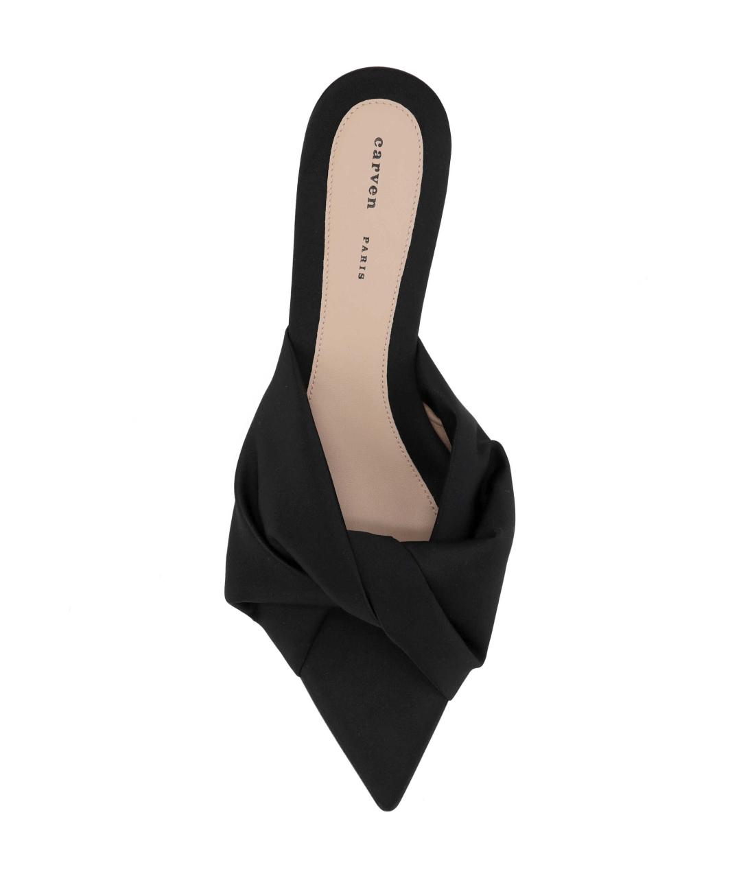 Carven Черные текстильные мюли, фото 4