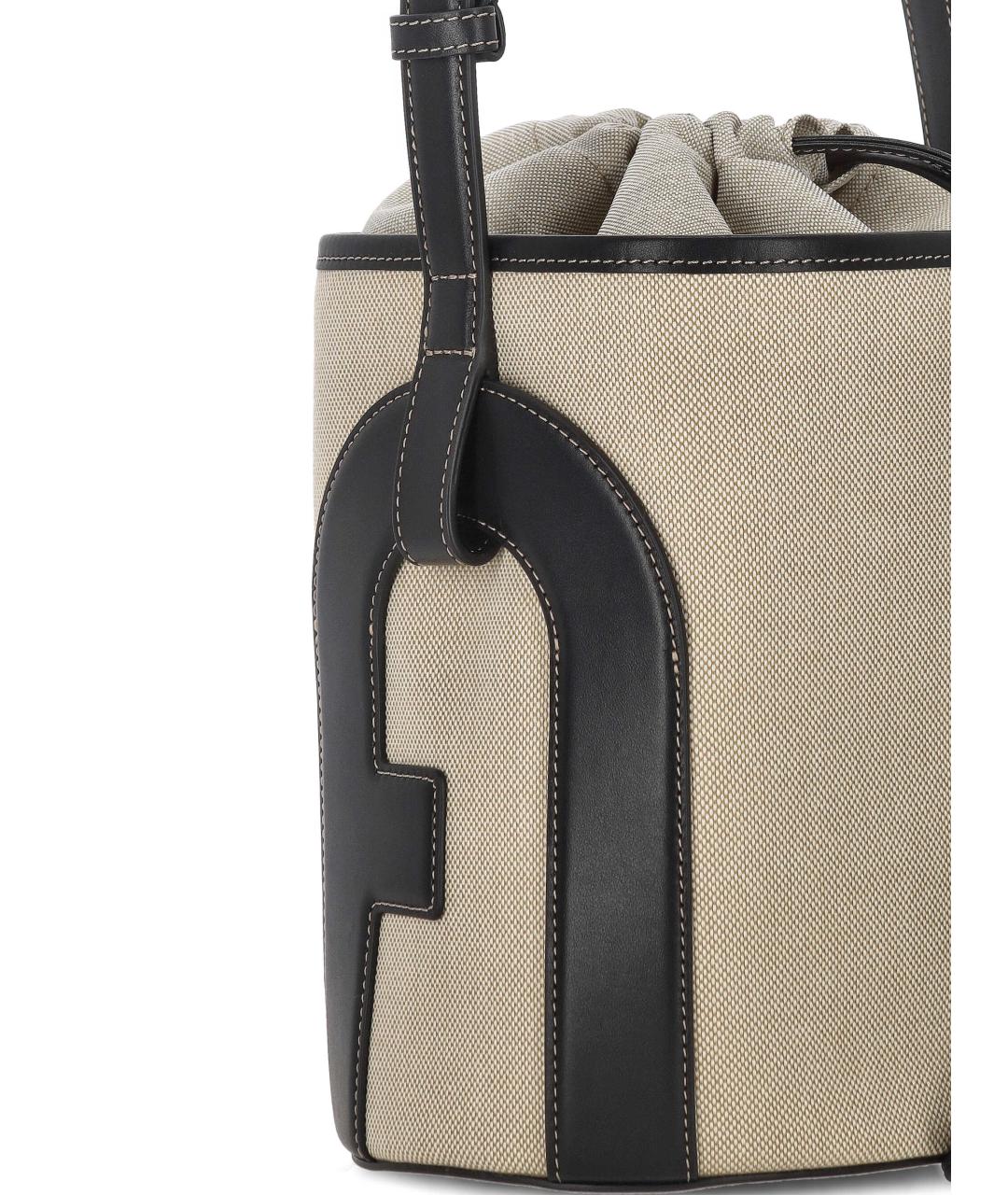 FURLA Бежевая тканевая сумка тоут, фото 4