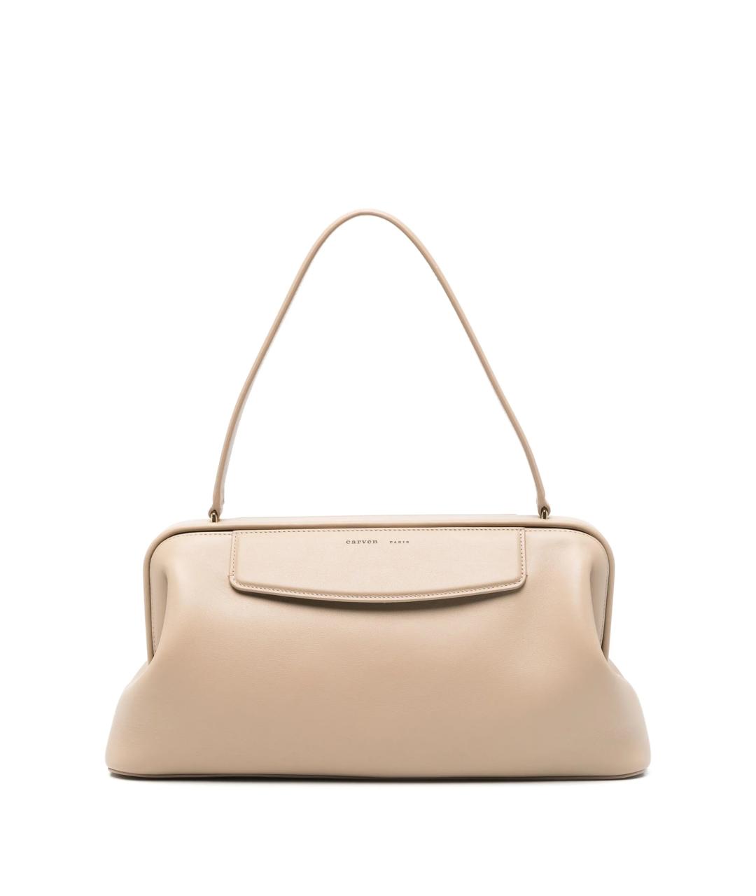 Carven Бежевая кожаная сумка через плечо, фото 1