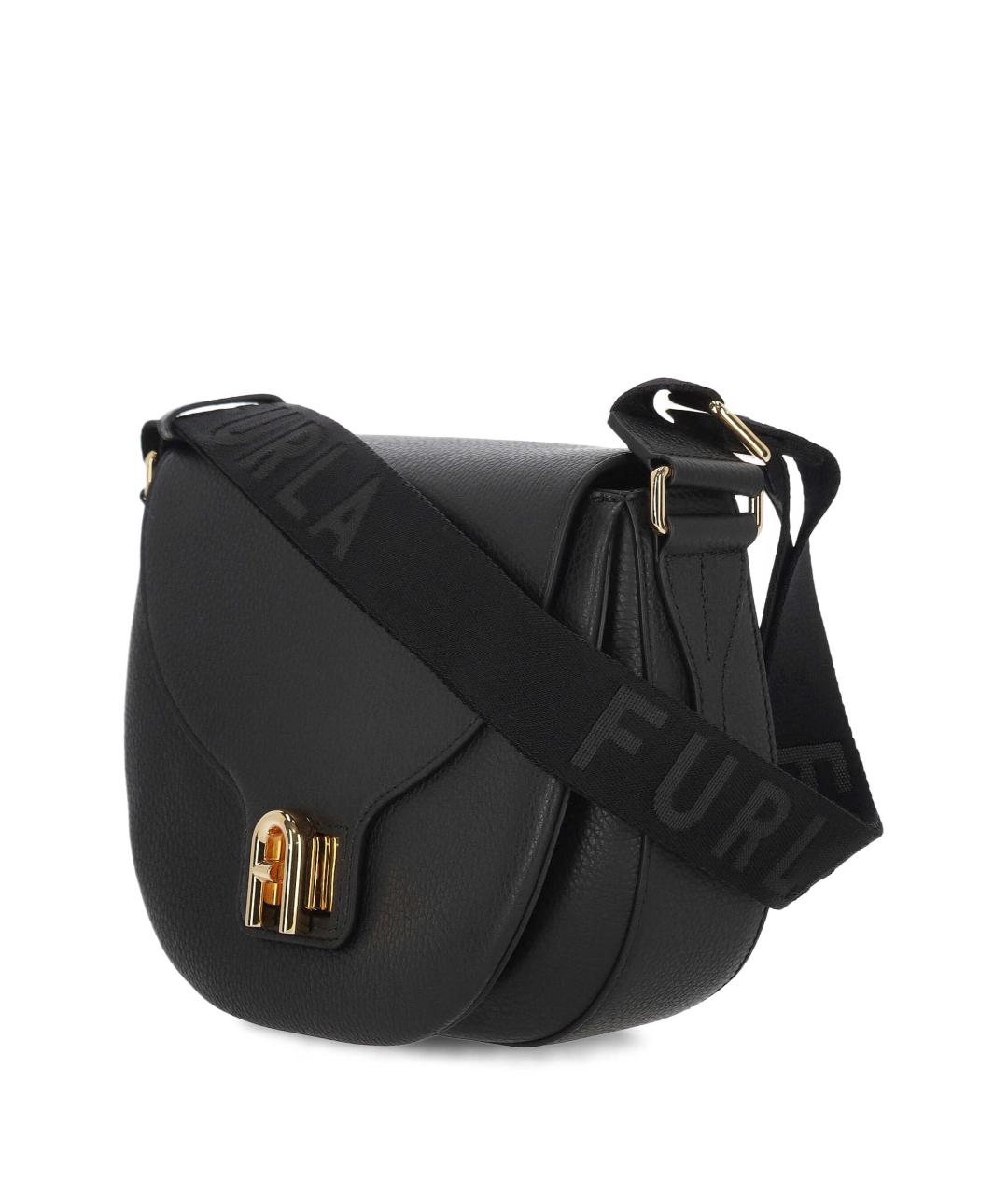 FURLA Черная кожаная сумка через плечо, фото 2