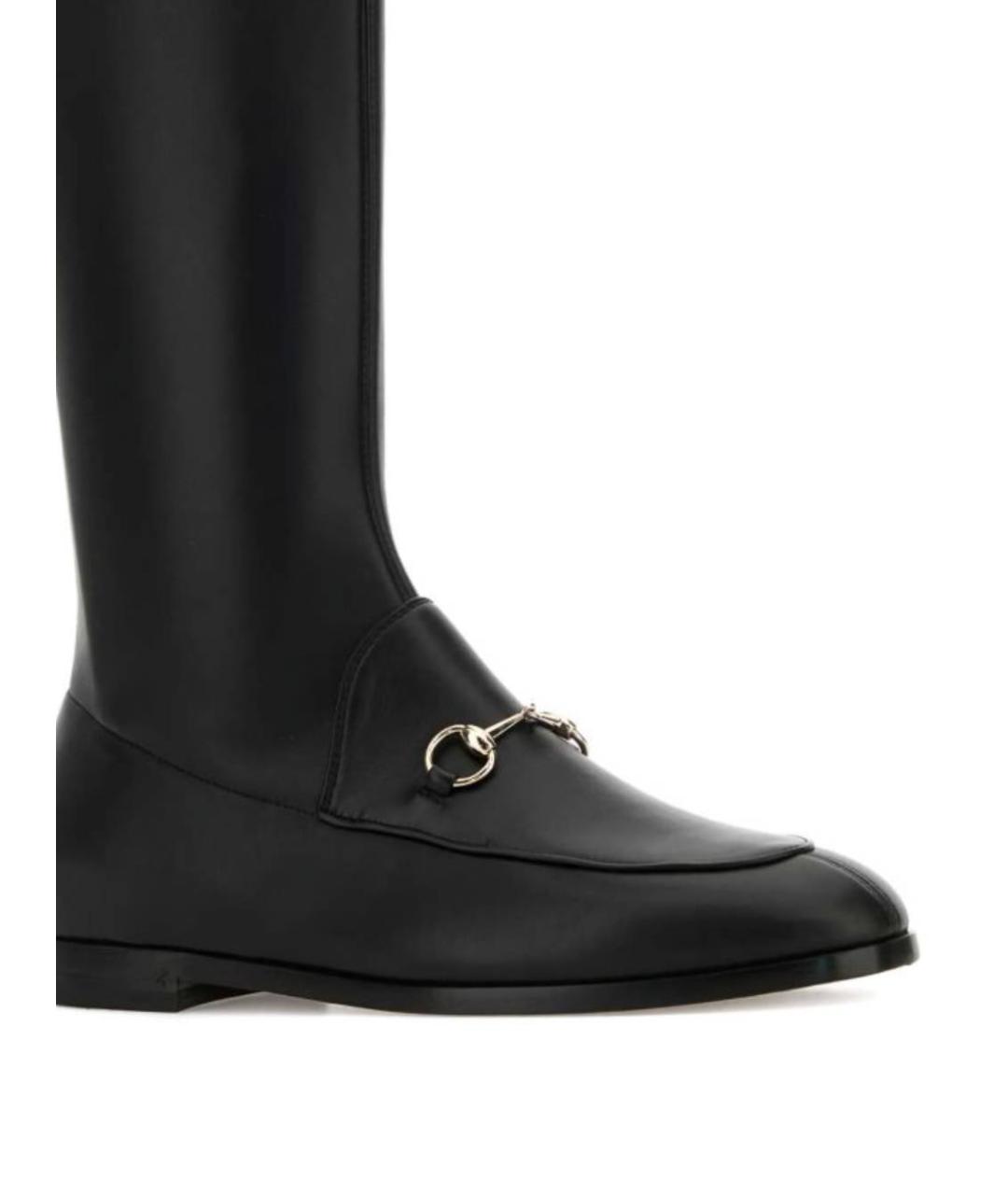 GUCCI Черные кожаные сапоги, фото 3