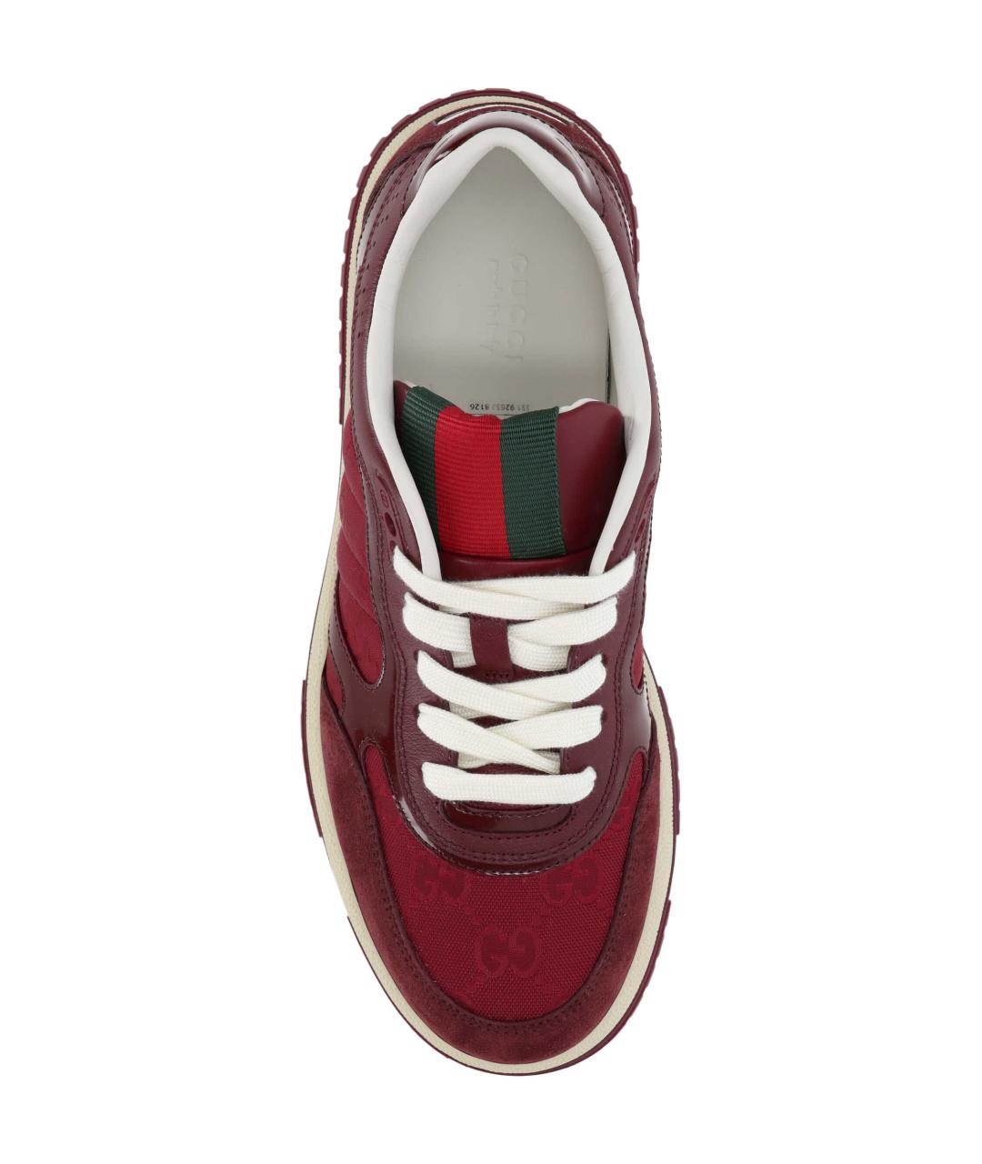 GUCCI Красные кожаные кеды, фото 4
