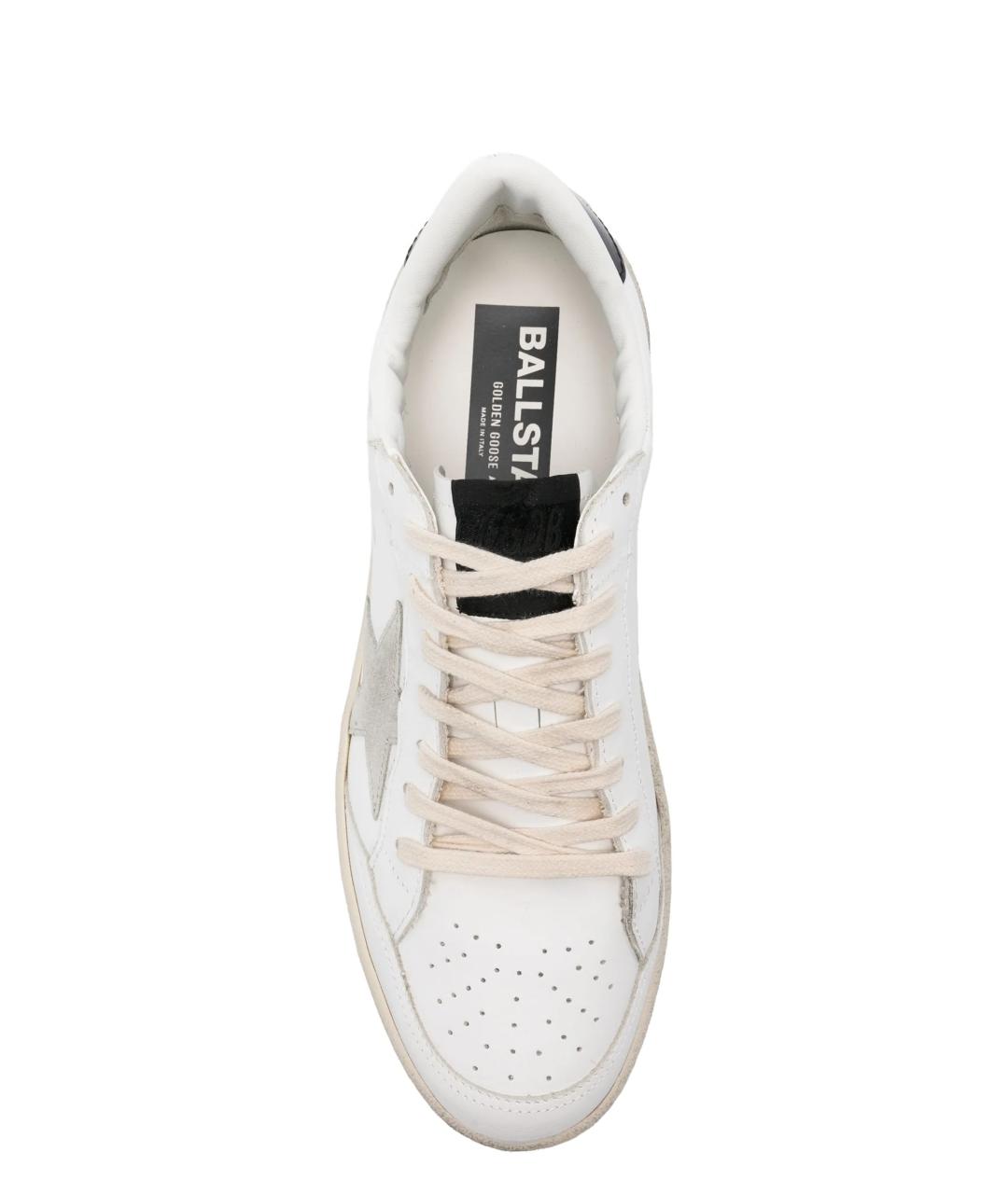 GOLDEN GOOSE DELUXE BRAND Белые кожаные низкие кроссовки / кеды, фото 4