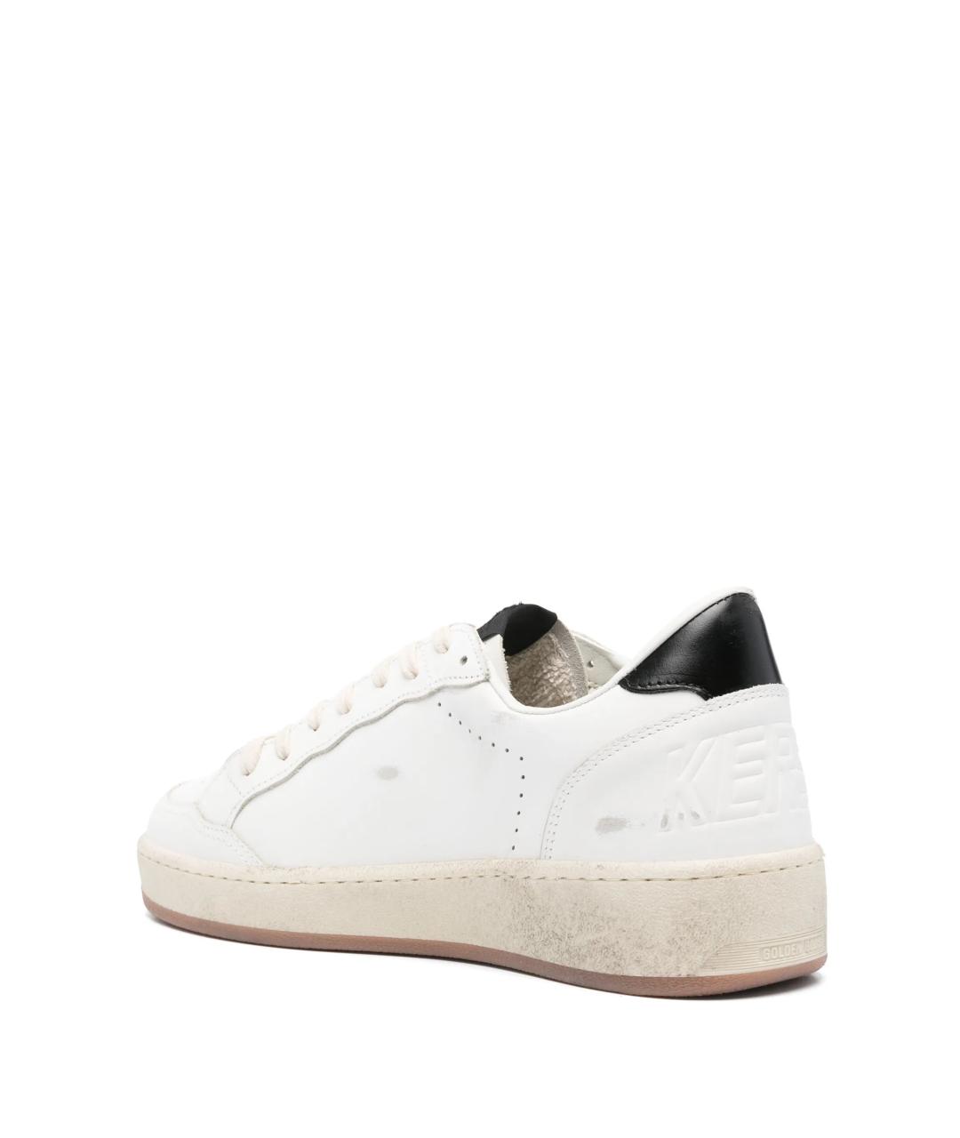 GOLDEN GOOSE DELUXE BRAND Белые кожаные низкие кроссовки / кеды, фото 3