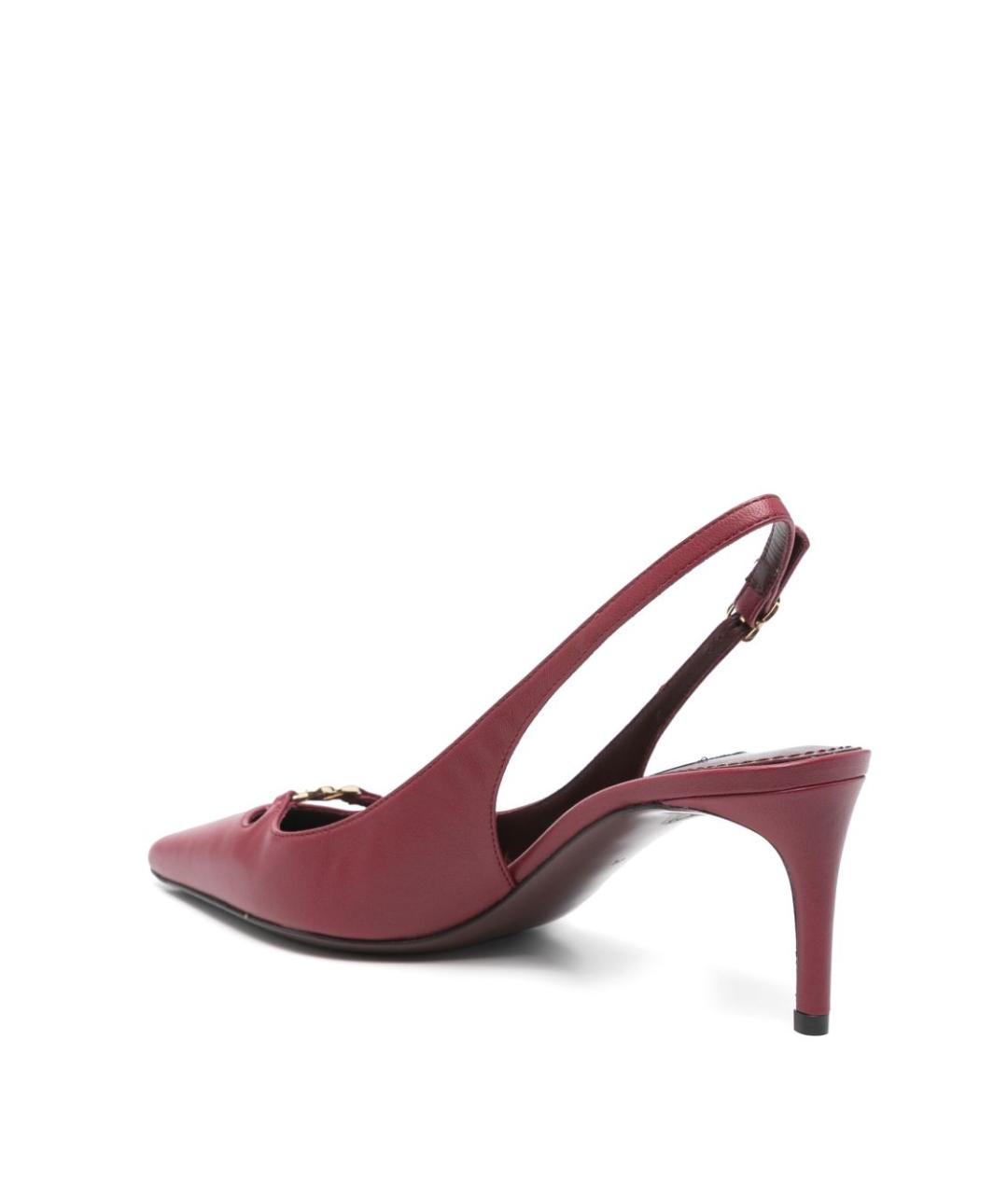 DOLCE&GABBANA Бордовые кожаные туфли, фото 3