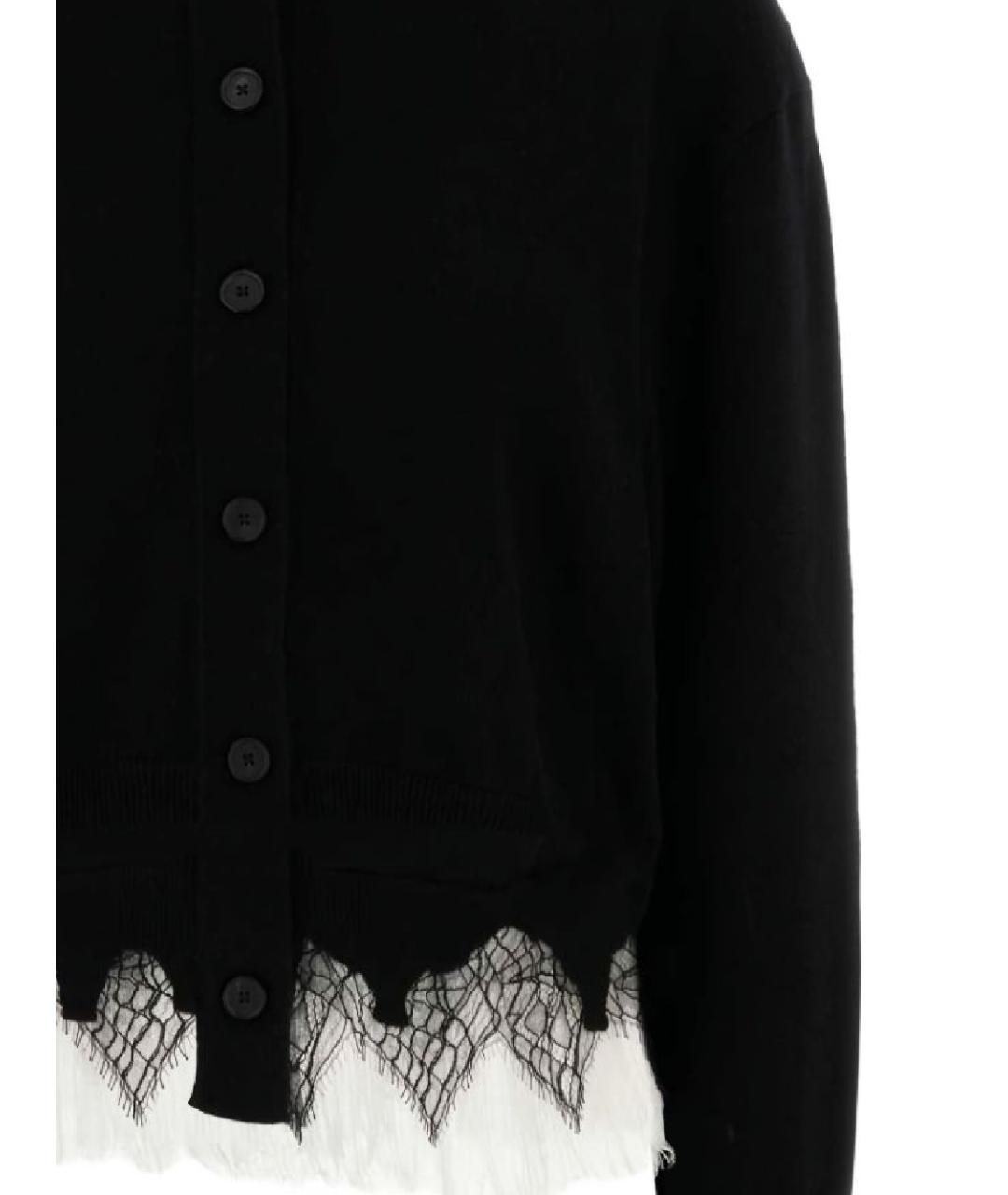 ALEXANDER MCQUEEN Черный кашемировый кардиган, фото 2