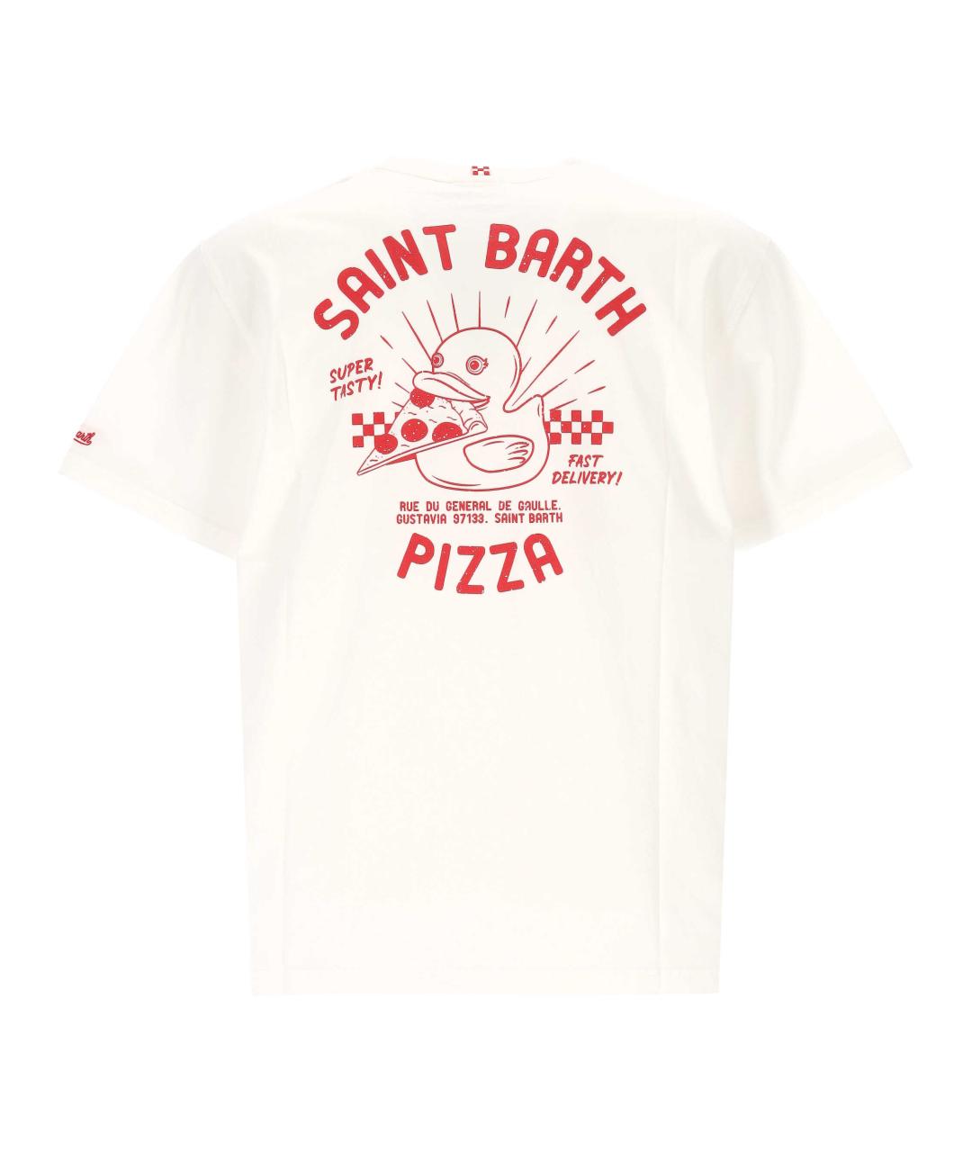 MC2 SAINT BARTH Белая хлопковая футболка, фото 3