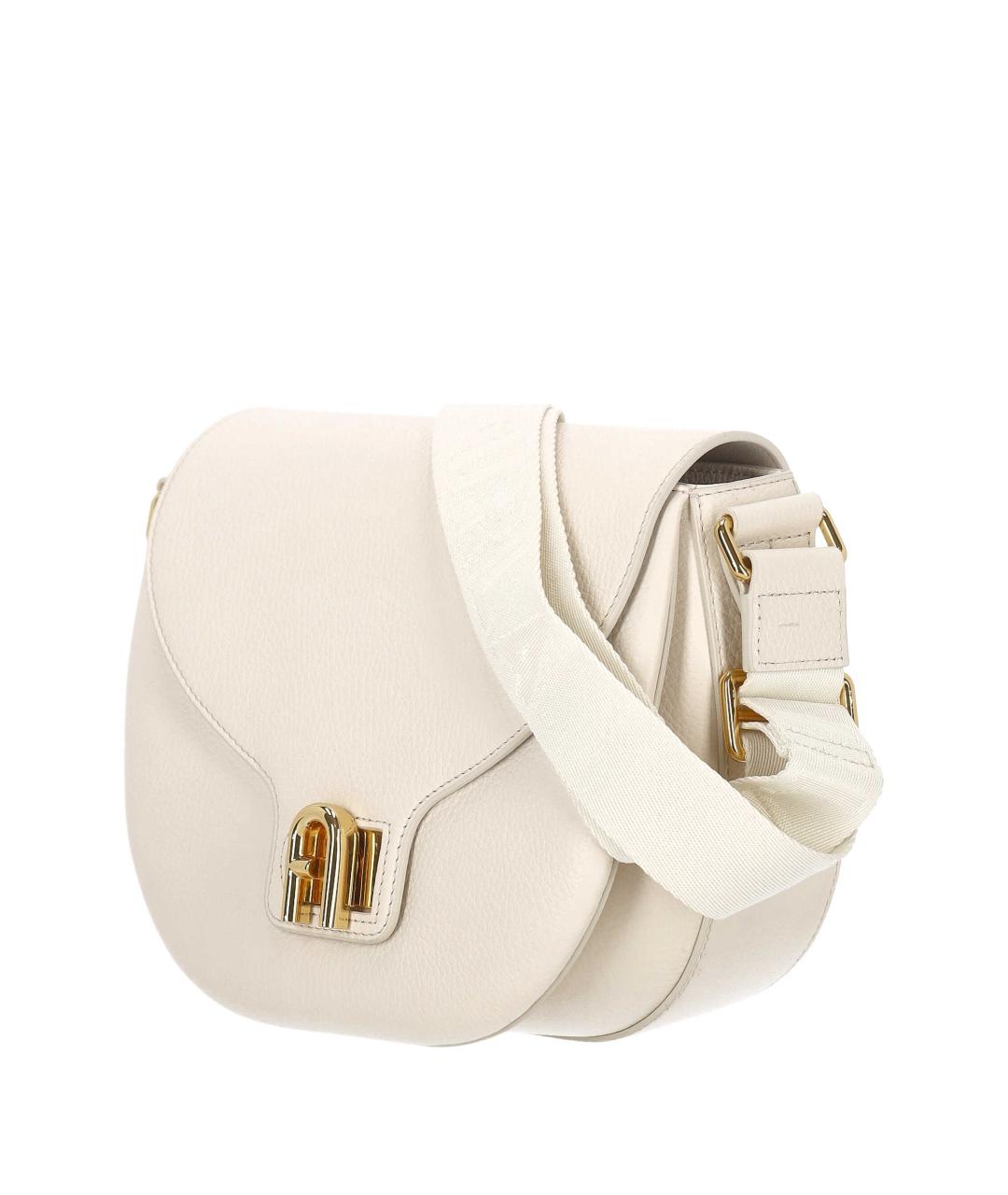 FURLA Бежевая кожаная сумка через плечо, фото 2