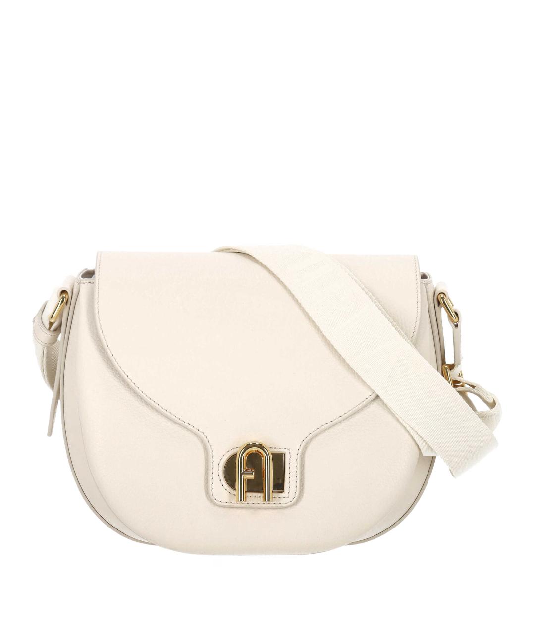 FURLA Бежевая кожаная сумка через плечо, фото 1