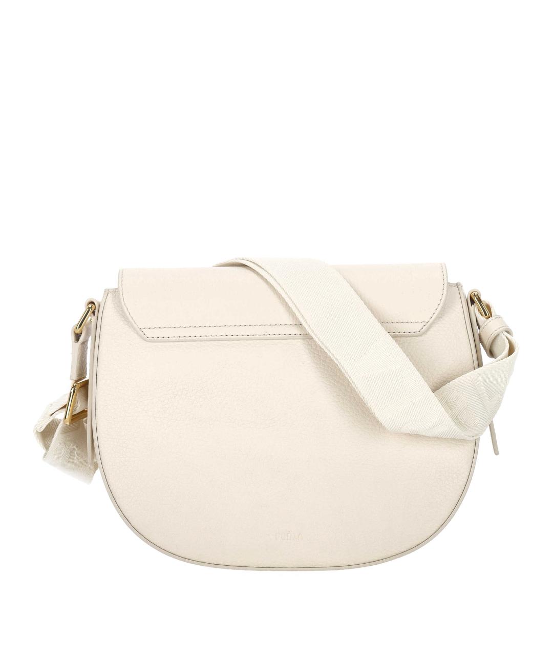 FURLA Бежевая кожаная сумка через плечо, фото 3